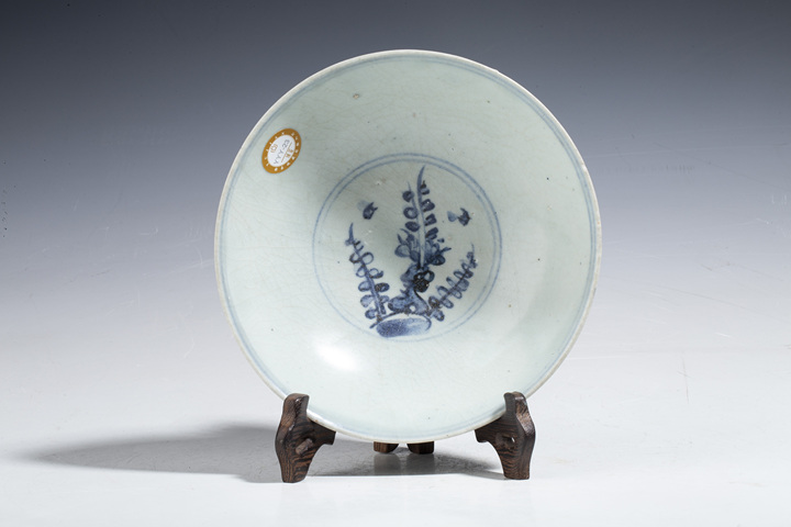 古玩陶瓷明晚期·青花喜上眉梢紋碗拍賣,當前價格188元