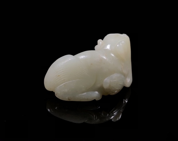 古玩玉器明代和田玉雕“瑞獸”拍賣，當(dāng)前價格33000元