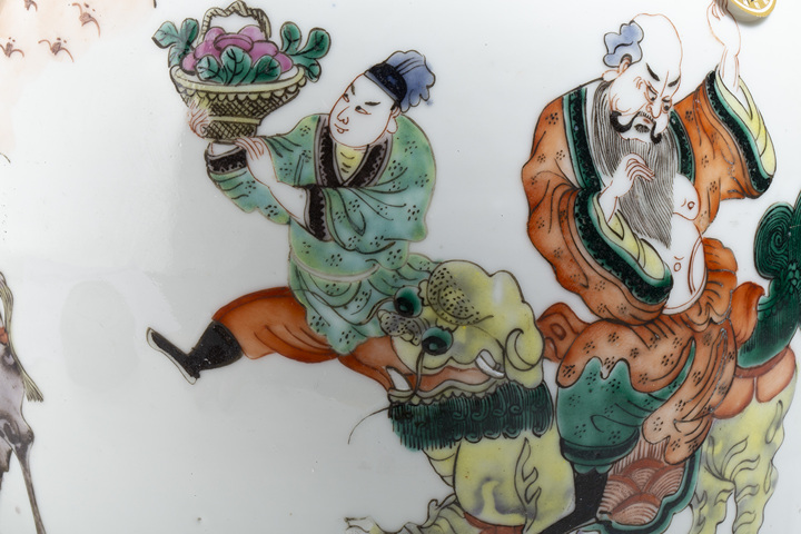 古玩陶瓷清晚·五彩八仙人物紋罐拍賣，當前價格13777元