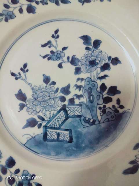 古玩陶瓷青花花卉紋盤拍賣,當(dāng)前價(jià)格1890元