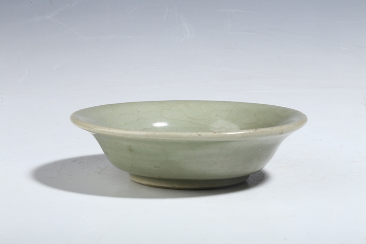 古玩陶瓷元末明初·青釉暗刻花卉紋洗拍賣,當前價格3300元