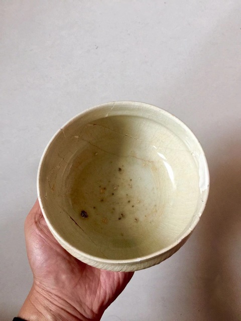古玩陶瓷湖田窯影青釉條紋直口缽拍賣，當前價格3888元