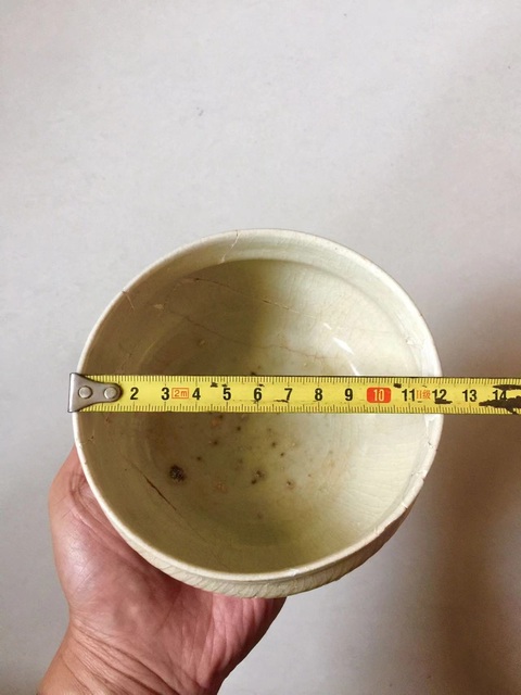 古玩陶瓷湖田窯影青釉條紋直口缽拍賣，當前價格3888元