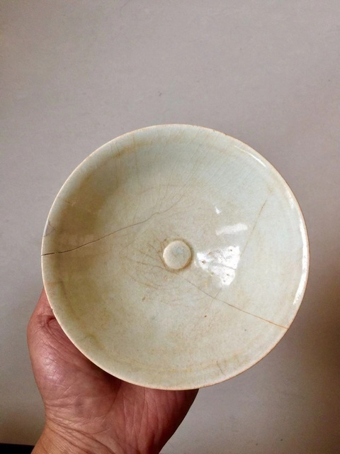 古玩陶瓷湖田窯仰蓮紋茶盞拍賣,當前價格2688元