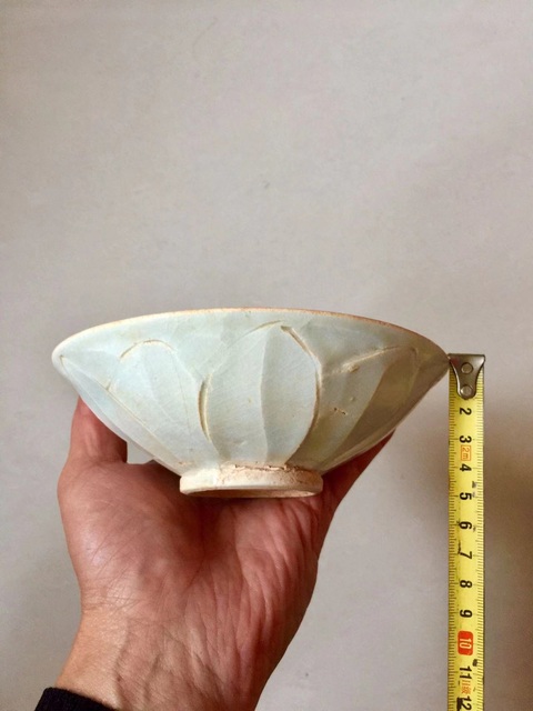 古玩陶瓷湖田窯仰蓮紋茶盞拍賣,當前價格2688元