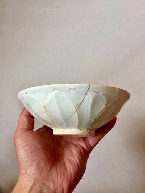 古玩陶瓷湖田窯仰蓮紋茶盞拍賣,當前價格2688元