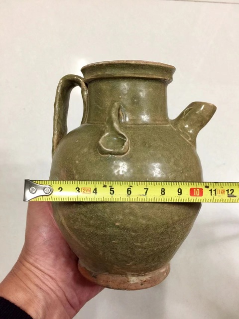 古玩陶瓷宣州窯青釉執壺拍賣,當前價格3888元