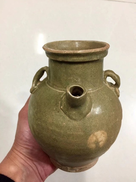 古玩陶瓷宣州窯青釉執壺拍賣,當前價格3888元