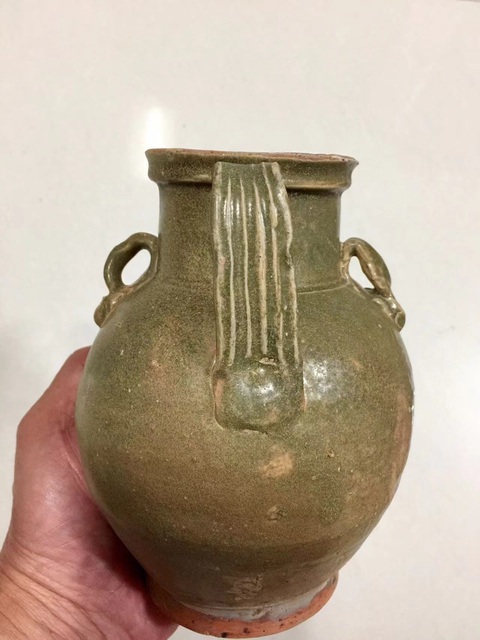 古玩陶瓷宣州窯青釉執壺拍賣,當前價格3888元