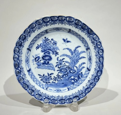 古玩陶瓷清雍正花卉紋青花盤拍賣,當前價格999元