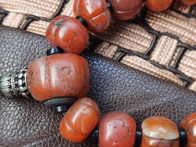 古玩玉器老南紅瓜棱珠手串拍賣(mài),當(dāng)前價(jià)格13800元