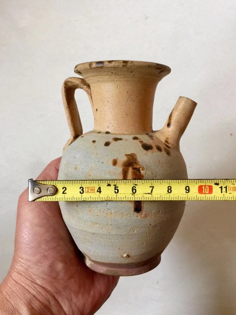 古玩陶瓷宣州窯褐彩斑紋執壺拍賣,當前價格2600元