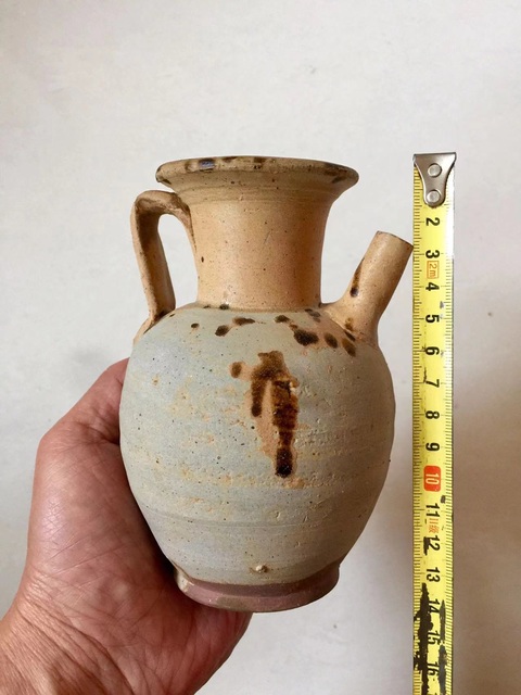 古玩陶瓷宣州窯褐彩斑紋執壺拍賣,當前價格2600元