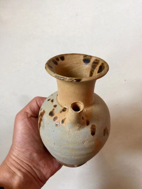 古玩陶瓷宣州窯褐彩斑紋執壺拍賣,當前價格2600元