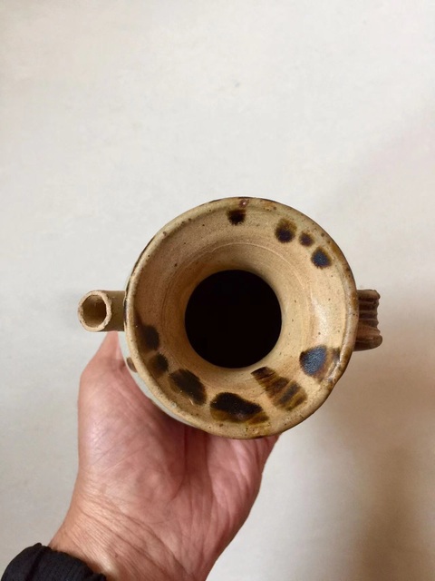 古玩陶瓷宣州窯褐彩斑紋執壺拍賣,當前價格2600元