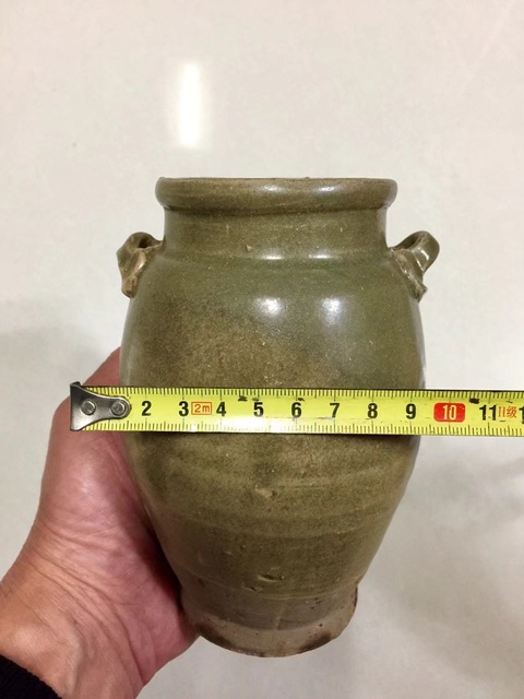 古玩陶瓷五代十國(guó)宣州窯雙耳唇口瓶拍賣,當(dāng)前價(jià)格2510元