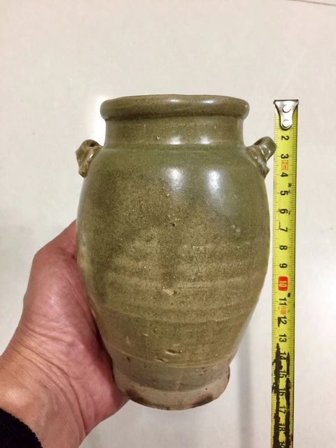 古玩陶瓷五代十國(guó)宣州窯雙耳唇口瓶拍賣,當(dāng)前價(jià)格2510元