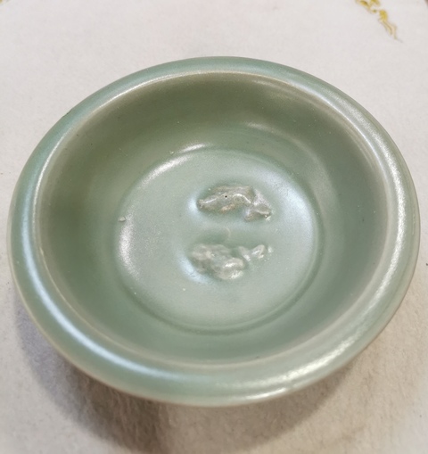 古玩陶瓷南宋龍泉窯雙魚洗拍賣，當前價格26000元