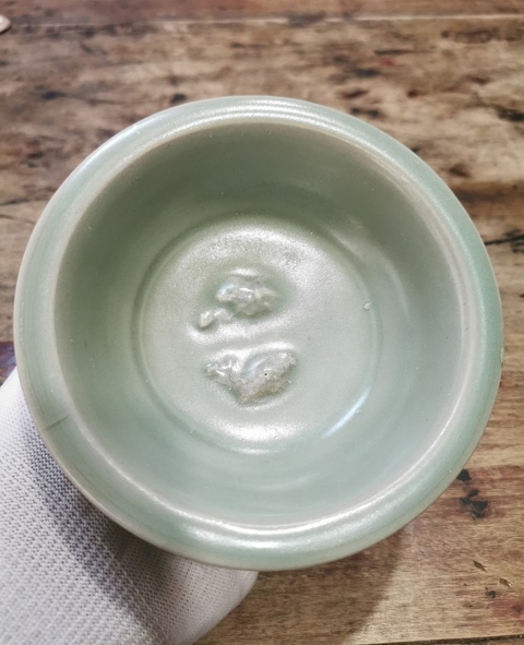 古玩陶瓷南宋龍泉窯雙魚洗拍賣，當前價格26000元