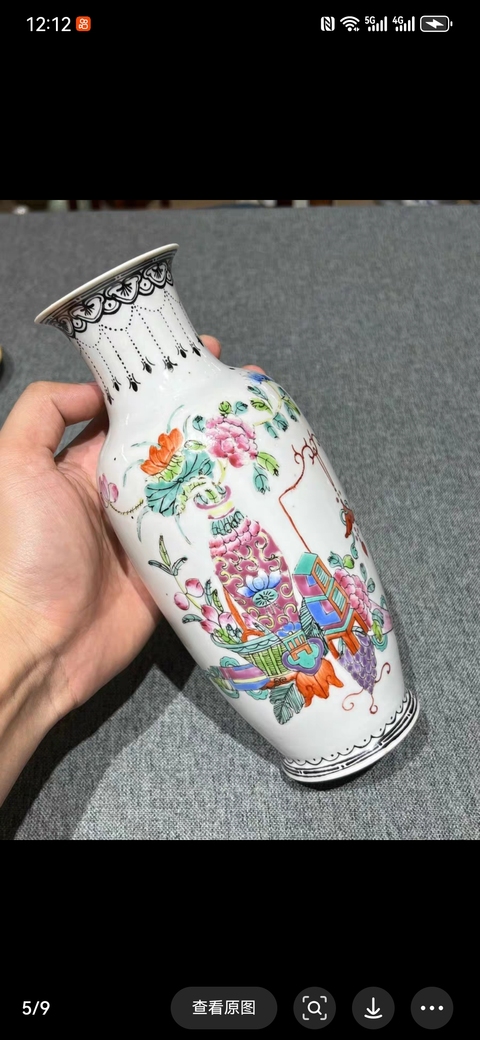 古玩陶瓷粉彩瓶拍賣,當(dāng)前價(jià)格2800元