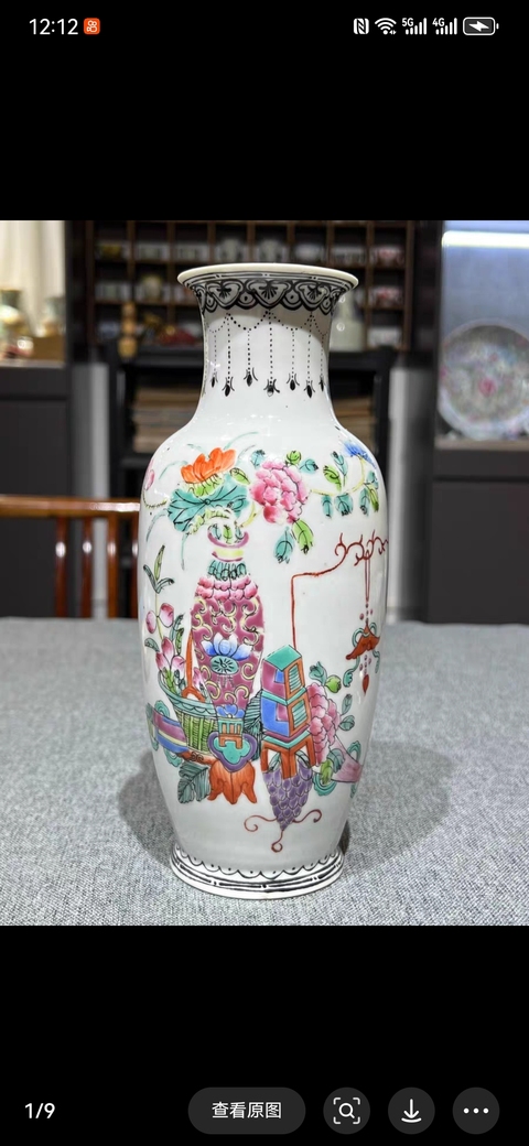 古玩陶瓷粉彩瓶拍賣,當(dāng)前價(jià)格2800元