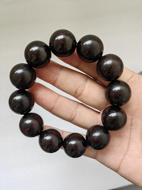 古玩雜項小葉金星紫檀手串拍賣,當前價格298元