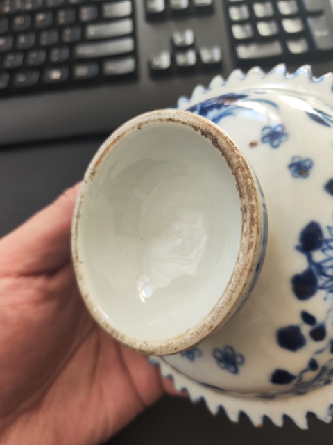 古玩陶瓷青花雙龍紋花口高足盤拍賣，當(dāng)前價(jià)格2800元