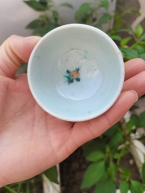 古玩陶瓷晚清.粉彩福壽紋杯拍賣，當前價格118元