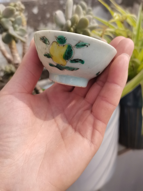 古玩陶瓷晚清.粉彩福壽紋杯拍賣，當前價格118元