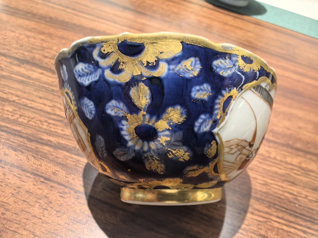 古玩陶瓷青花開光廣彩人物紋杯拍賣,當前價格1700元