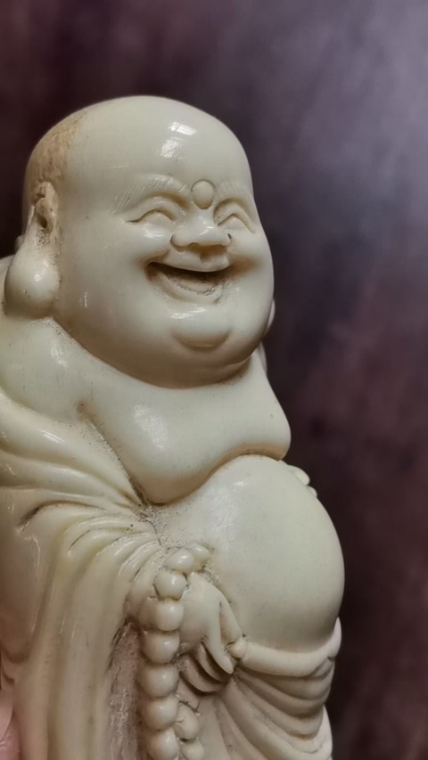古玩雜項彌勒佛雕像真品鑒賞圖