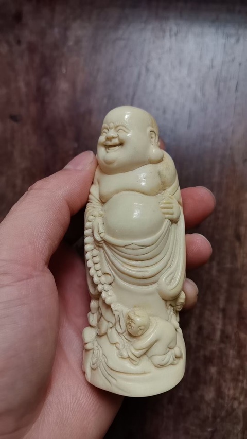 古玩雜項彌勒佛雕像真品鑒賞圖