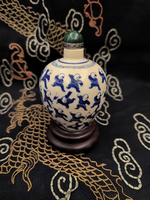 古玩陶瓷青花百子?jì)霊蛭反晒蓿ū菬焿啬笁兀┡馁u,當(dāng)前價(jià)格6888元