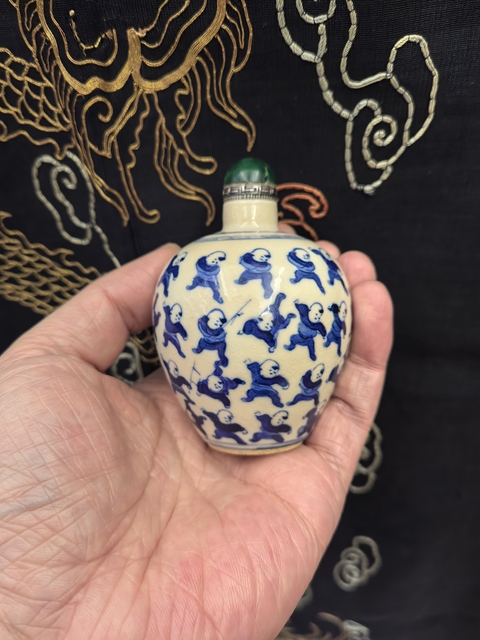 古玩陶瓷青花百子?jì)霊蛭反晒蓿ū菬焿啬笁兀┡馁u,當(dāng)前價(jià)格6888元