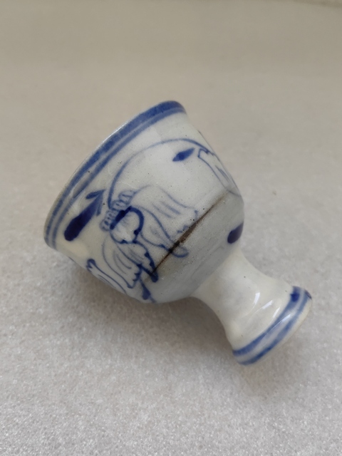 古玩陶瓷青花花卉紋高足杯拍賣,當前價格480元
