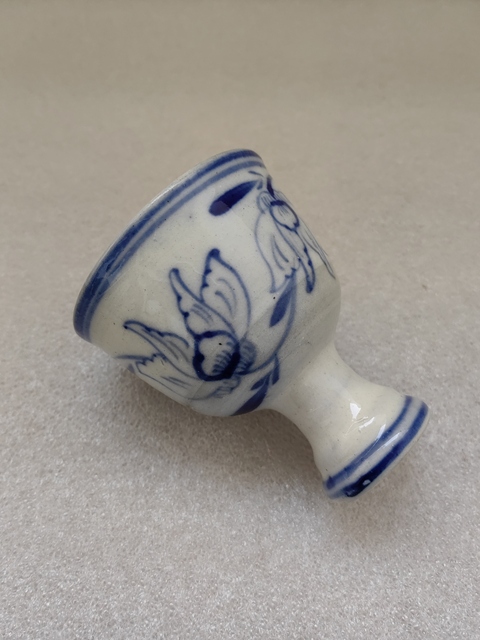古玩陶瓷青花花卉紋高足杯拍賣,當前價格480元