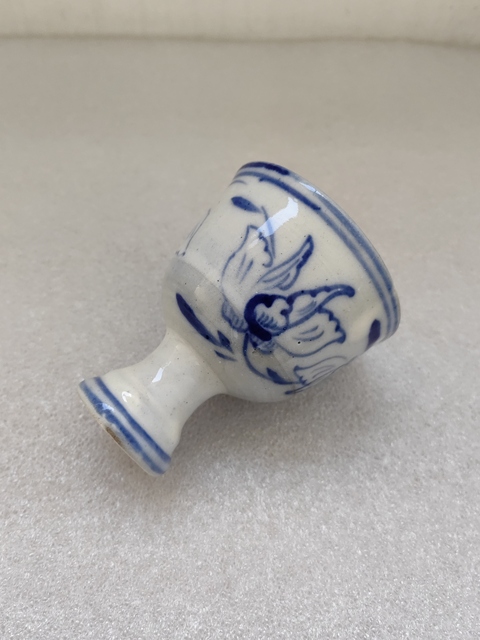 古玩陶瓷青花花卉紋高足杯拍賣,當前價格480元
