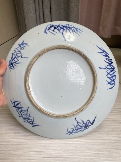 古玩陶瓷清光緒 極品青花錦地開光花蝶花鳥紋敞口盤(崔凱泓社)拍賣,當前價格7600元