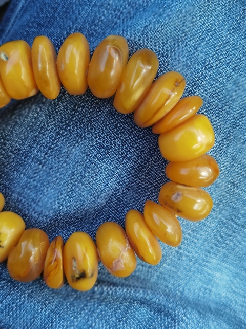 古玩玉器天然蜜蠟手串拍賣,當前價格4500元