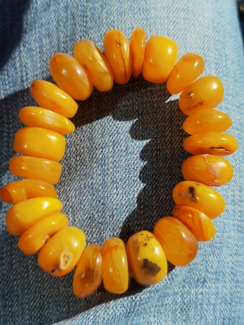 古玩玉器天然蜜蠟手串拍賣,當前價格4500元