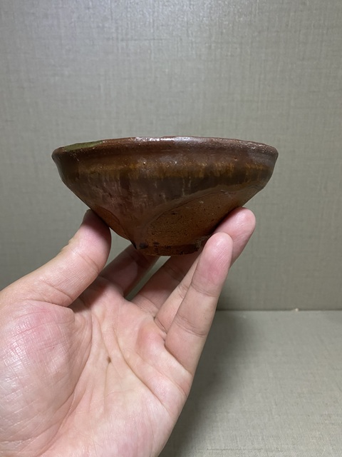 古玩陶瓷南宋窯變釉福清窯柿紅釉茶盞拍賣，當(dāng)前價格980元