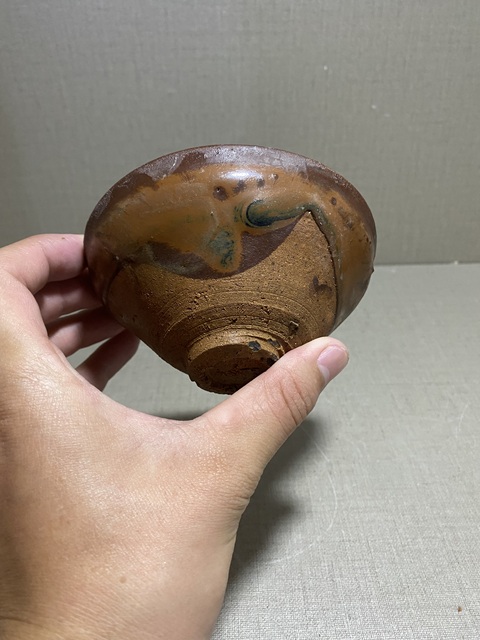 古玩陶瓷南宋窯變釉福清窯柿紅釉茶盞拍賣，當(dāng)前價格980元