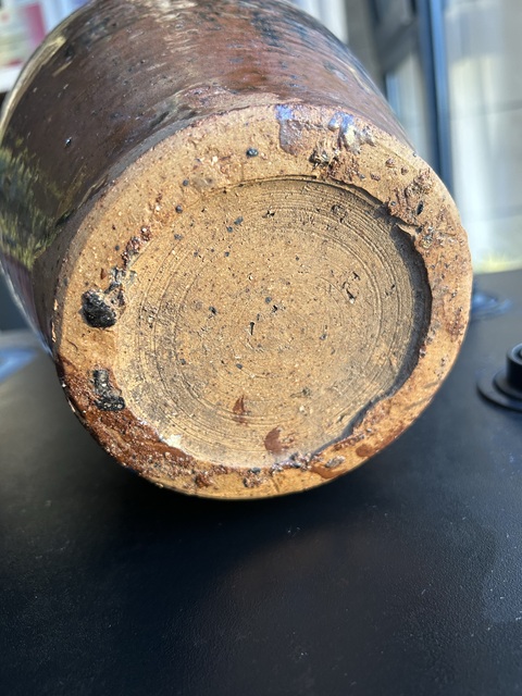 古玩陶瓷明代·刻水波紋梅瓶拍賣，當前價格4500元