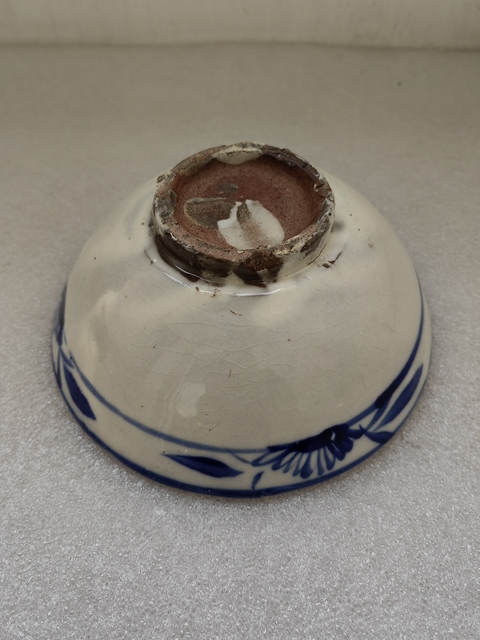 古玩陶瓷磁州窯青花花卉紋碗拍賣(mài)，當(dāng)前價(jià)格450元