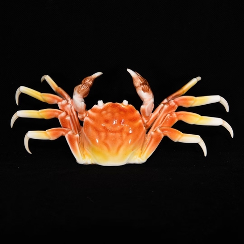 古玩陶瓷紅釉螃蟹拍賣，當前價格1800元