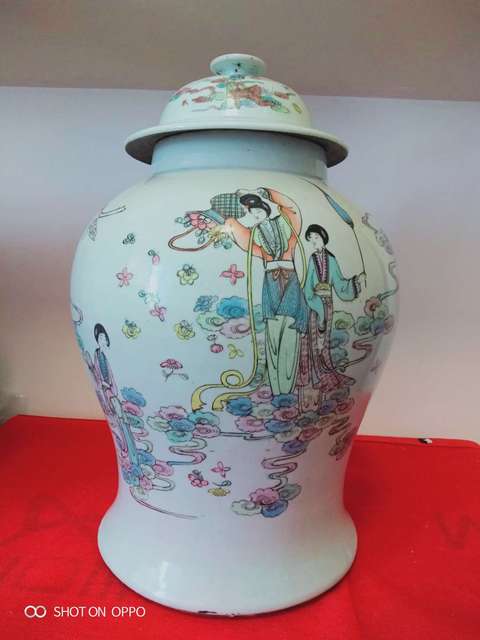 古玩陶瓷天女散花粉彩將軍罐拍賣,當(dāng)前價格8560元