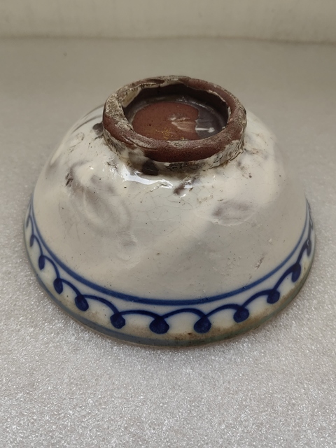 古玩陶瓷磁州窯青花花卉紋碗拍賣,當前價格298元