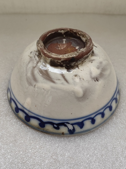 古玩陶瓷磁州窯青花花卉紋碗拍賣,當前價格298元
