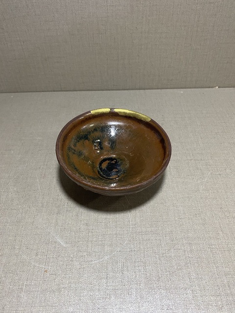 古玩陶瓷宋代窯變釉福清窯兔毫束口盞拍賣，當前價格880元