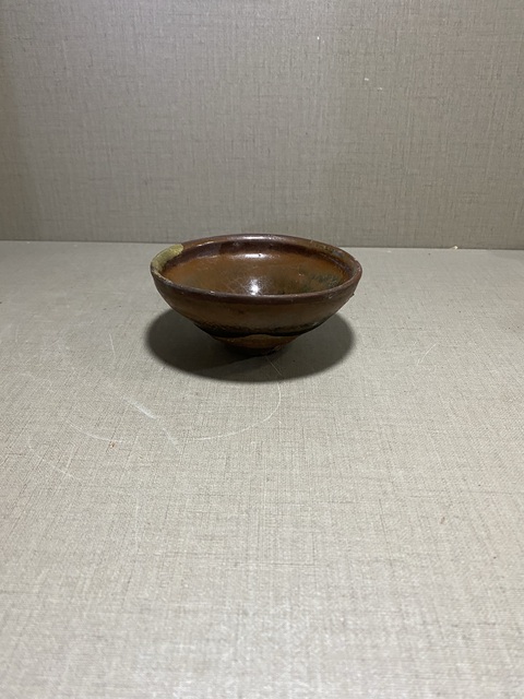 古玩陶瓷宋代窯變釉福清窯兔毫束口盞拍賣，當前價格880元